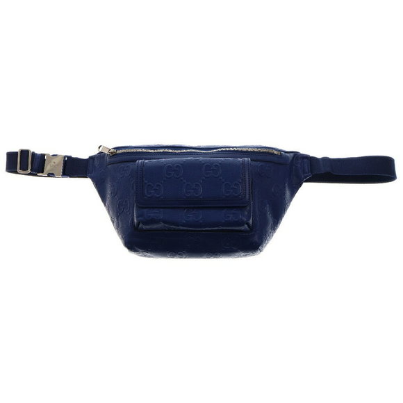 Gucci GG Body Bag Waist Blue Leather - Picture 1 of 5